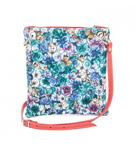 Bolso Mujer color rojo de piel y tejido