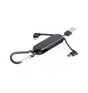 Cable USB a USB-C y Lightning Negro 146303